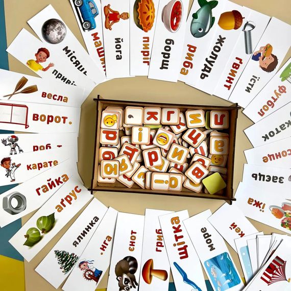 Планшет для девочек "Собери слово по картинке" Ubumblebees (ПСД199-УКР) PSD199-UKR на украинском языке | Зображення 5