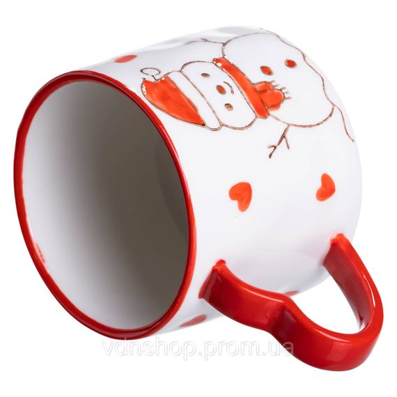 Новорічна порцелянова чашка Сніговик 350 (мл) Yiwu FM-CS-55A | Зображення 2