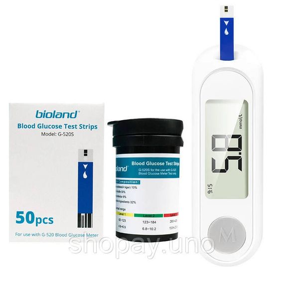 Измеритель уровня глюкозы в крови AND1508 / Цифровой глюкометр LCD / Аппарат для измерения сахара HH-XT520 + 50 тестов | Зображення 3
