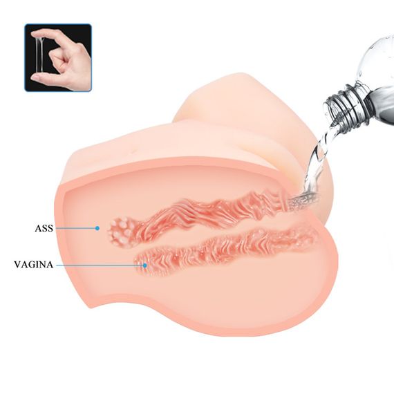 Мастурбатор з подвійною вібрацією і двома входами Crazy Bull-Veronica Dual Vagina and Anal, BM - 00900T72ZK sexstyle | Зображення 8