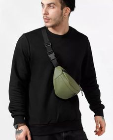 Чоловіча сумка бананка Sambag rban SKH зелений 24 × 15 × 8 см (85151019m)