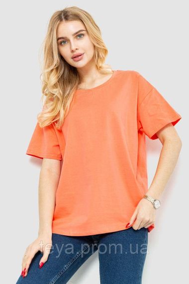 Футболка жіноча однотонний колір кораловий розмір L-XL FA_007187