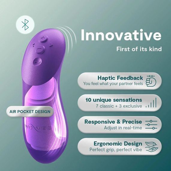 Вібратор для пар We-Vibe Chorus Pro Cosmic Purple з пультом і додатком, фіолетовий Sex Aura | Зображення 9