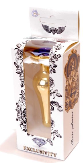 Анальний затор Boss Series - Jewellery Gold BUTT PLUG Dark Blue, BS6400068 Sex Aura | Зображення 7
