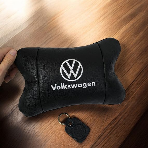 Сувенірні автомобільні подушки Volkswagen 1шт, Подушки для шиї на підголівник Авто в машину IX-27 | Зображення 2