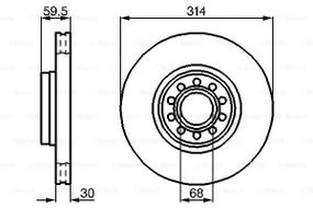 Диск гальмівний AUDI A6, BOSCH (0986478617)