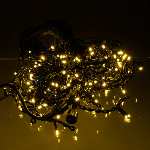 Вулична гірлянда Бахрома 12 м, 200 LED, Жовта, IP44, ефект флеш | Зображення 2