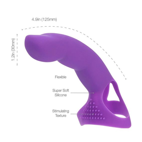 Насадка на палець Simple&True Extra Touch Finger Dong Purple Sex Aura | Зображення 1
