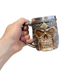 Чашка 3D Череп у Шоломі 400 мл (код: SKU-2214495558)