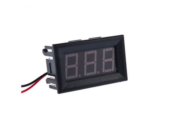 Вольтметр цифровий з LED-індикатором 0.56 дюйма 4,5-30V в корпусі для інсталяції (два дроти)) СИНІЙ | Зображення 1