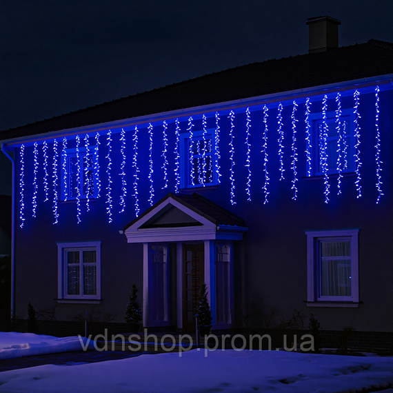 Вулична гірлянда Бахрома 36 м 600 LED білий провід Синій 36MWBL | Зображення 2