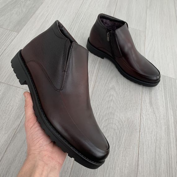 Коричневі черевики шкіряні 41 43 45 розмір. | Зображення 1
