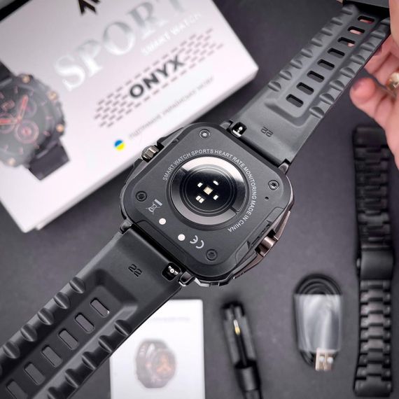 Розумний годинник Modfit Onyx Black Steel + ремінець в подарунок STOPPED | Зображення 6