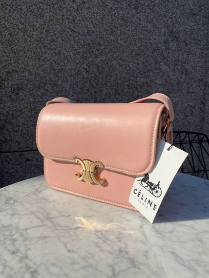 Сумка жіноча Celine Teen Triomphe Bag in Shiny Calfskin Pink Селін рожевий DN062 | Зображення 2