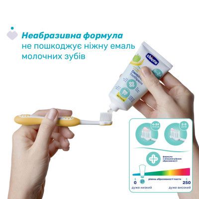 Детская зубная паста Chicco Яблоко-Банан 6-24 мес., 50 мл (12101.00) | Зображення 3