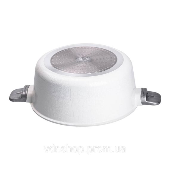 Алюминиевая кастрюля с керамическим антипригарным покрытием 7.7 л Ø 30 см белая MGC HP-4-455W | Зображення 1