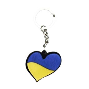 Дерев'яний брелок "Україна серце" Брелок Україна