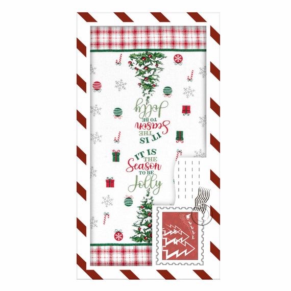 Подарунковий набір рушничків в коробці Ardesto Christmas Tree 38х63см, 2шт, 100% бавовна (ART3863HTB)