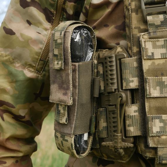 Подсумок под турникет открытого типа с креплениями для тактических ножниц и маркера пиксель | Зображення 7