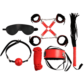 Набор БДСМ - Secret Play Secret Pleasure Collection Bondage Kit Красно-черный