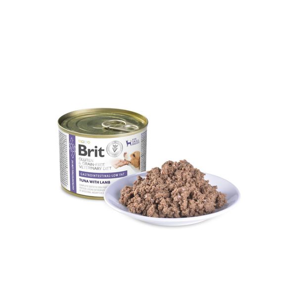 Корм вологий Brit VetDiet Gastrointestinal-Low Fat для собак при проблемах з травленням з обмеженим вмістом жиру з тунцем і | Зображення 1