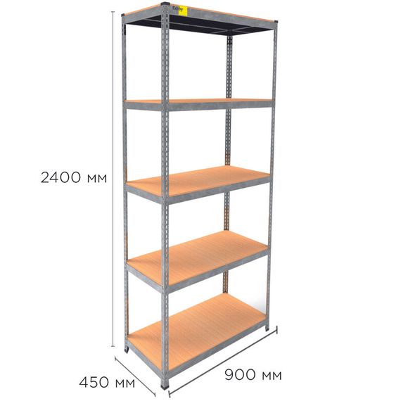 Металевий стелаж MRL-2400 ( 900x450) оцинкований
