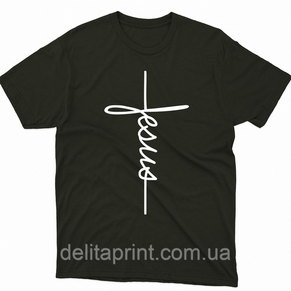 Футболка з християнським принтом Хрест, Ісус, Jesus. FH-1