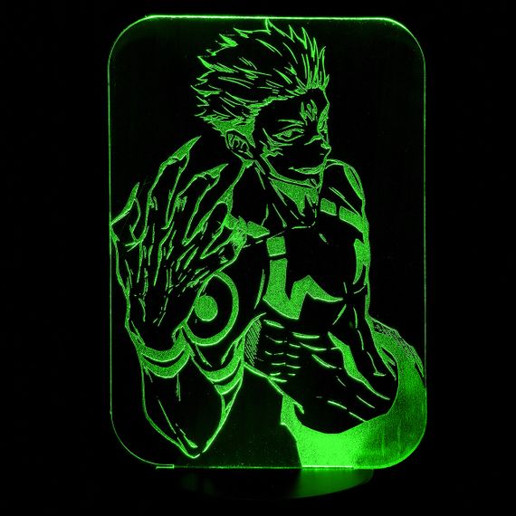 Акриловый светильник-ночник Юдзи Итадори зеленый tty-n000259