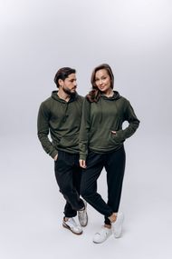 Костюм чоловічий (unisex) хакі/чорний двохнитка