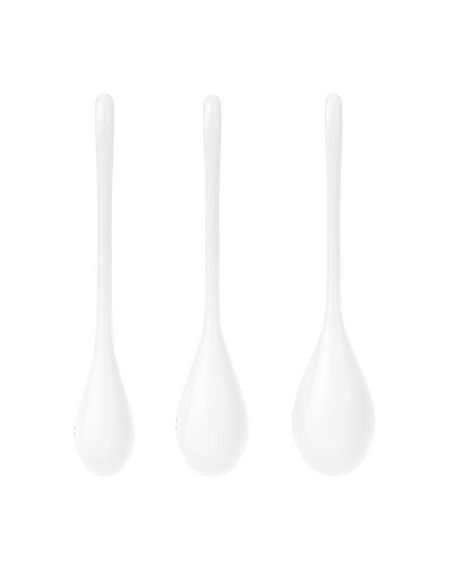 Набір йоні намистин Satisfyer Yoni Power 1 White, діаметр 2-2,5-3см, вага 22-46-74гр Sex Aura | Зображення 2