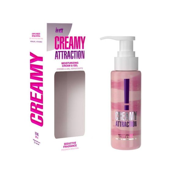 Зволожувальний крем-гель 2в1 Intt Creamy Attraction Seduction 100мл з афродизіаком, унісекс Sex Aura