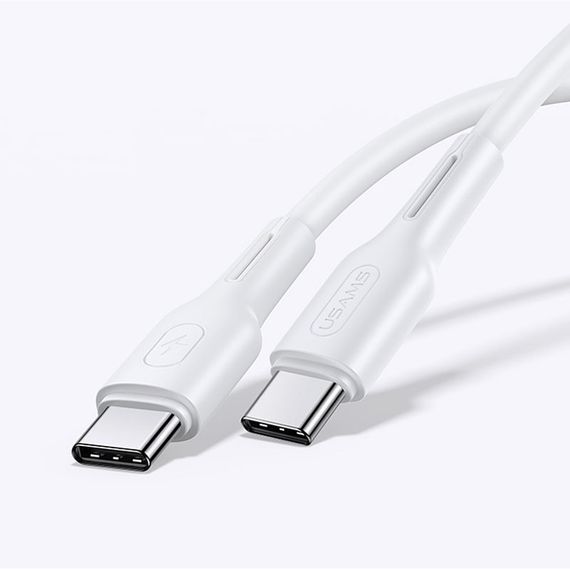 Дата кабель USAMS US-SJ459 U43 Type-C to Type-C 100W PD (1.2m) Білий | Зображення 6