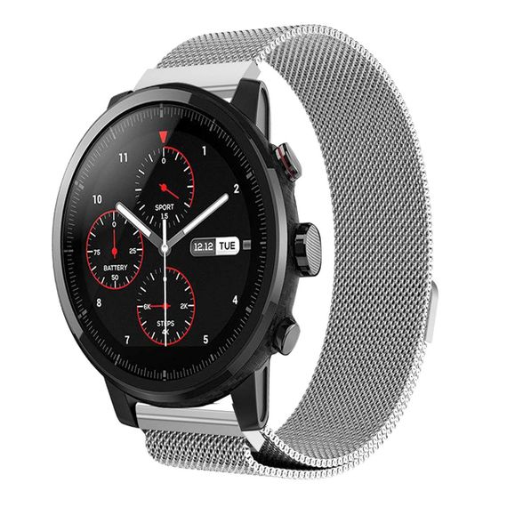 Миланский сетчатый ремешок Primo для часов Xiaomi Huami Amazfit SportWatch 2 / Amazfit Stratos - Silver