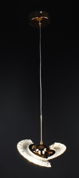 Люстра світлодіодна підвісна LED світильник для квартири на стелю лед 26618 Золото 25-120х18х18 см. | Зображення 2