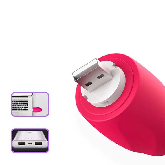 Яскраве віброяйце USB фіолетовий | Зображення 1