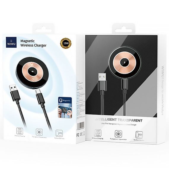 БЗП WIWU Wi-W008 15W wireless charger Grey | Зображення 5