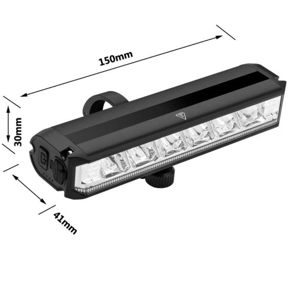Долговечный велосипедный фонарь, Мощный велофонарь в алюминиевом корпусе, Велосипедный свет на руль PW-23 | Зображення 3