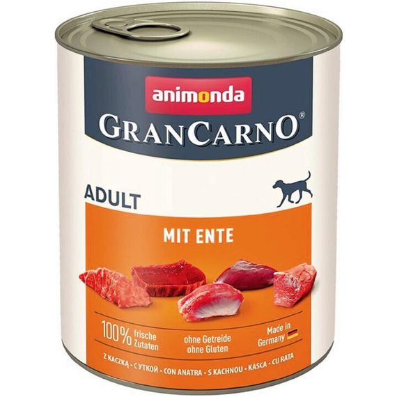Вологий корм для дорослих собак Animonda GranCarno Original Adult качка 800 г (4017721828048)