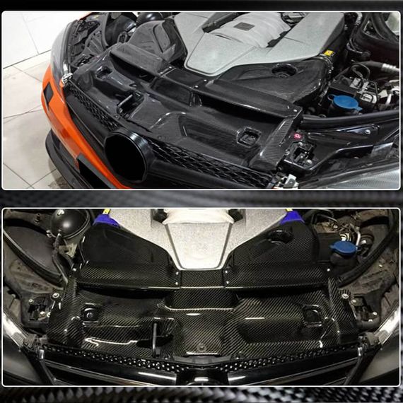 Корпус системи холодного впуску з кришкою (для C63 AMG 2012-2014,Сухий карбон) для Mercedes C-class W204 рр | Зображення 2