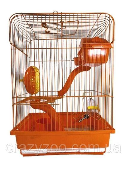 Клетка для грызунов ZK 128 эмаль оранжевая 30x23x41 см