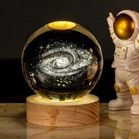 Світлодіодна кришталева куля, декоративна універсальна 3D нічниця, кришталева куля