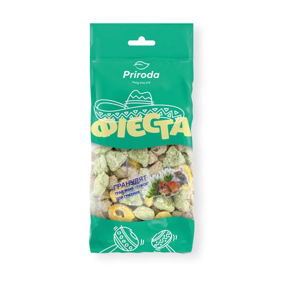 Ласощі Природа Фієста Гранулят трав_яний для гризунів асорті 100 г