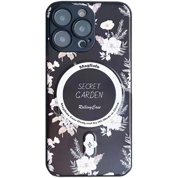 TPU+PC чохол Secret Garden with MagSafe для Apple iPhone 15 Pro (6.1") Black