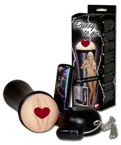 Мастурбатор PUSSY TO GO з віброяйцем Sex Aura