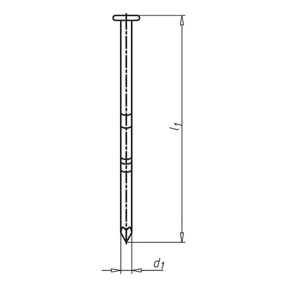Цвях сталевий обсмолений довгий | Зображення 1