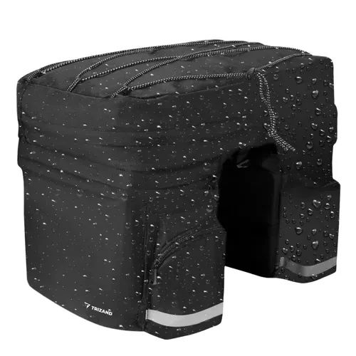 Сумка для велосипеда на багажник Trizand 23798 60 L Велобаул Велосумка Черный | Зображення 7