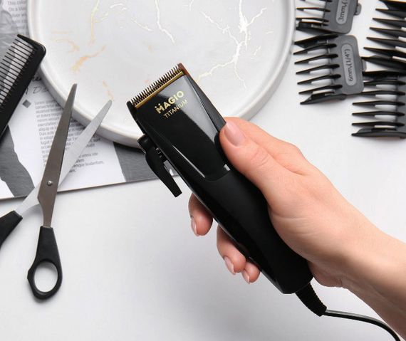 Професійна дротова машинка MAGIO MG-591 з титановим покриттям для стрижки волосся 25 Вт | Зображення 1