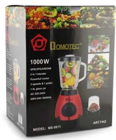 Блендер Domotec MS 6611 Красный 1000w | Зображення 3