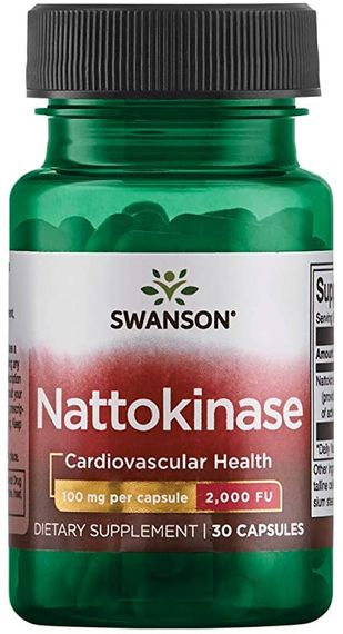 Наттокіназа Swanson Nattokinase 2000 Fibrinolytic Units 100 mg 30 Caps