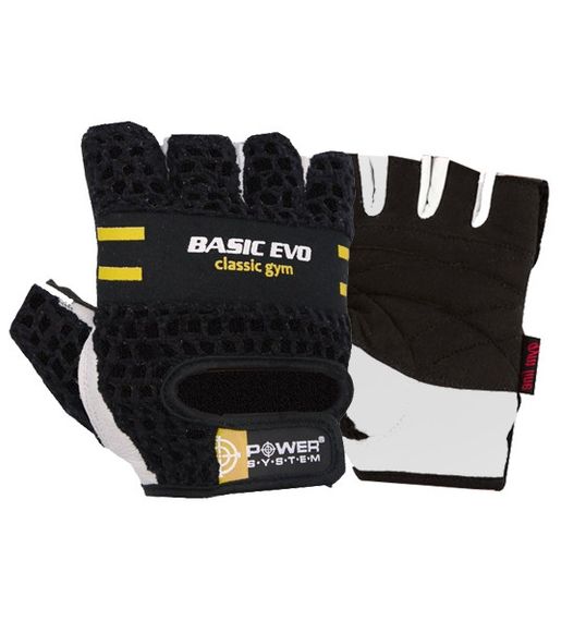 Рукавички для фітнесу Power System PS-2100 Basic EVO Black/Yellow Line XL